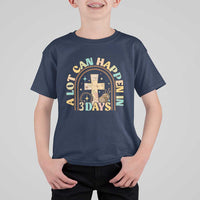A lot can Happen in 3 Days T Shirt For Kid Retro Christian Easter Family