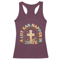 A lot can Happen in 3 Days Racerback Tank Top Retro Christian Easter Family
