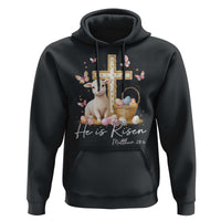 He Is Risen Easter Hoodie Lamb Flowers Cross