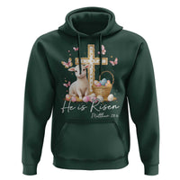 He Is Risen Easter Hoodie Lamb Flowers Cross