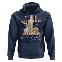 He Is Risen Easter Hoodie Lamb Flowers Cross