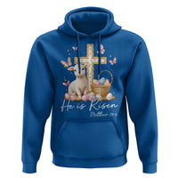 He Is Risen Easter Hoodie Lamb Flowers Cross