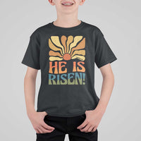 Retro Easter T Shirt For Kid Jesus He is Risen Matthew 28:6 Bible Verse Kids - Wonder Print Shop