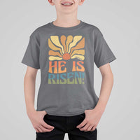 Retro Easter T Shirt For Kid Jesus He is Risen Matthew 28:6 Bible Verse Kids - Wonder Print Shop