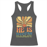 Retro Easter Racerback Tank Top Jesus He is Risen Matthew 28:6 Bible Verse Kids - Wonder Print Shop