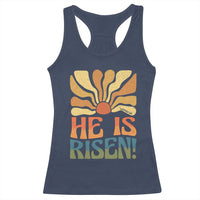Retro Easter Racerback Tank Top Jesus He is Risen Matthew 28:6 Bible Verse Kids - Wonder Print Shop