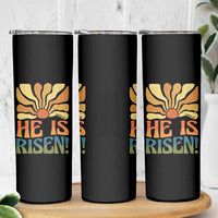 Retro Easter Skinny Tumbler Jesus He is Risen Matthew 28:6 Bible Verse Kids - Wonder Print Shop