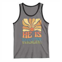 Retro Easter Tank Top Jesus He is Risen Matthew 28:6 Bible Verse Kids - Wonder Print Shop