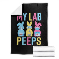 Easter Lab Tech Throw Blanket Cute Bunny My Lab Peeps - Wonder Print Shop