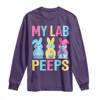 Easter Lab Tech Long Sleeve Shirt Cute Bunny My Lab Peeps - Wonder Print Shop