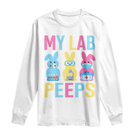 Easter Lab Tech Long Sleeve Shirt Cute Bunny My Lab Peeps - Wonder Print Shop