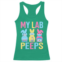 Easter Lab Tech Racerback Tank Top Cute Bunny My Lab Peeps - Wonder Print Shop