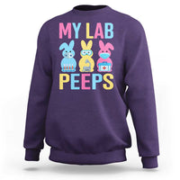 Easter Lab Tech Sweatshirt Cute Bunny My Lab Peeps - Wonder Print Shop