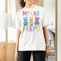 Easter Lab Tech T Shirt For Women Cute Bunny My Lab Peeps - Wonder Print Shop