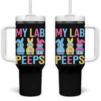 Easter Lab Tech Tumbler With Handle Cute Bunny My Lab Peeps - Wonder Print Shop