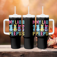 Easter Lab Tech Tumbler With Handle Cute Bunny My Lab Peeps - Wonder Print Shop