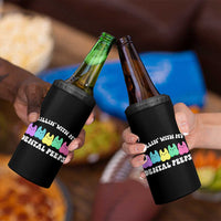 Easter Dental Bunny 4 in 1 Can Cooler Tumbler Chilling With My Dental Peeps - Wonder Print Shop