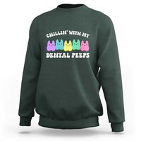 Easter Dental Bunny Sweatshirt Chilling With My Dental Peeps - Wonder Print Shop