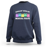 Easter Dental Bunny Sweatshirt Chilling With My Dental Peeps - Wonder Print Shop