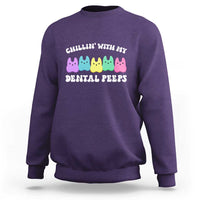 Easter Dental Bunny Sweatshirt Chilling With My Dental Peeps - Wonder Print Shop