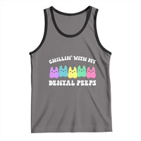 Easter Dental Bunny Tank Top Chilling With My Dental Peeps - Wonder Print Shop
