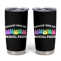 Easter Dental Bunny Tumbler Cup Chilling With My Dental Peeps - Wonder Print Shop