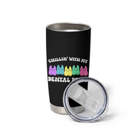 Easter Dental Bunny Tumbler Cup Chilling With My Dental Peeps - Wonder Print Shop