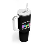 Easter Dental Bunny Tumbler With Handle Chilling With My Dental Peeps - Wonder Print Shop
