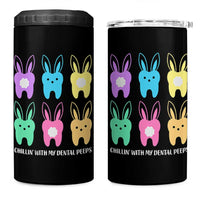 Easter Dentist 4 in 1 Can Cooler Tumbler Chilling With My Dental Peeps Bunny - Wonder Print Shop