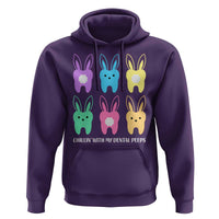 Easter Dentist Hoodie Chilling With My Dental Peeps Bunny - Wonder Print Shop