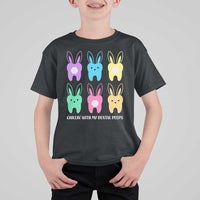 Easter Dentist T Shirt For Kid Chilling With My Dental Peeps Bunny - Wonder Print Shop