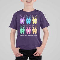 Easter Dentist T Shirt For Kid Chilling With My Dental Peeps Bunny - Wonder Print Shop