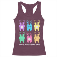 Easter Dentist Racerback Tank Top Chilling With My Dental Peeps Bunny - Wonder Print Shop
