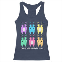 Easter Dentist Racerback Tank Top Chilling With My Dental Peeps Bunny - Wonder Print Shop