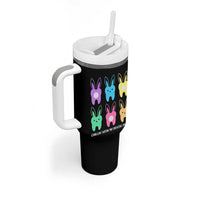Easter Dentist Tumbler With Handle Chilling With My Dental Peeps Bunny - Wonder Print Shop