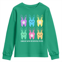 Easter Dentist Youth Sweatshirt Chilling With My Dental Peeps Bunny - Wonder Print Shop