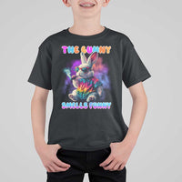 Happy 420 Easter T Shirt For Kid Funny Smoking Easter Bunny Smells Funny Easter - Wonder Print Shop