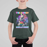 Happy 420 Easter T Shirt For Kid Funny Smoking Easter Bunny Smells Funny Easter - Wonder Print Shop