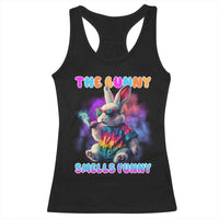 Happy 420 Easter Racerback Tank Top Funny Smoking Easter Bunny Smells Funny Easter - Wonder Print Shop