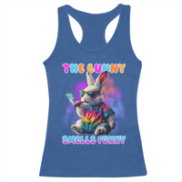 Happy 420 Easter Racerback Tank Top Funny Smoking Easter Bunny Smells Funny Easter - Wonder Print Shop