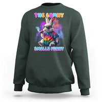 Happy 420 Easter Sweatshirt Funny Smoking Easter Bunny Smells Funny Easter - Wonder Print Shop