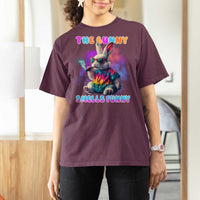 Happy 420 Easter T Shirt For Women Funny Smoking Easter Bunny Smells Funny Easter - Wonder Print Shop