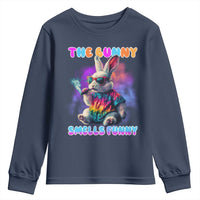 Happy 420 Easter Youth Sweatshirt Funny Smoking Easter Bunny Smells Funny Easter - Wonder Print Shop