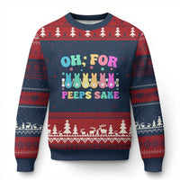 Oh For Peeps Sake Easter Bunny Ugly Christmas Sweater - Wonder Print Shop