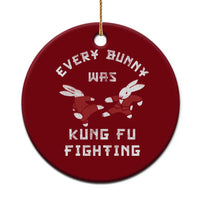 Every Bunny Was Kung Fu Fighting Ceramic Ornament Funny Cool Easter Graphic