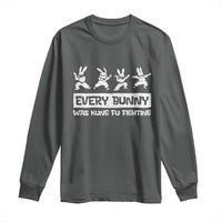 Bunny Kung Fu Fighting Long Sleeve Shirt Funny Easter Vintage Graphic