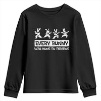 Bunny Kung Fu Fighting Youth Sweatshirt Funny Easter Vintage Graphic