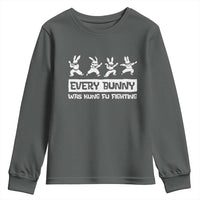 Bunny Kung Fu Fighting Youth Sweatshirt Funny Easter Vintage Graphic