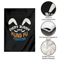 Every Bunny Was Kung Fu Fighting Garden Flag Funny Easter Vintage Rabbit Face