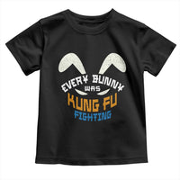 Every Bunny Was Kung Fu Fighting Toddler T Shirt Funny Easter Vintage Rabbit Face